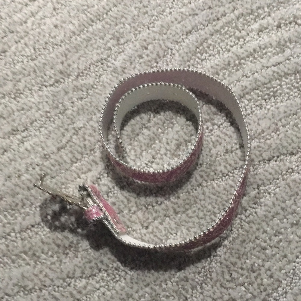 Pink sparkly butterfly belt